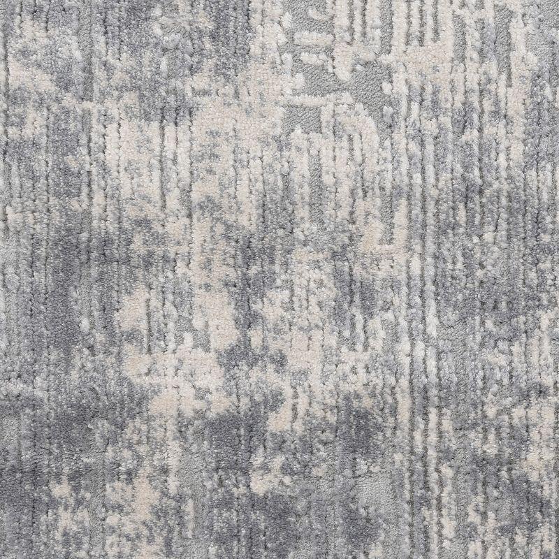Nourison Rustic Textures Abstract Indoor Area Rug Ivory/Silver 2'2" x 7'6"