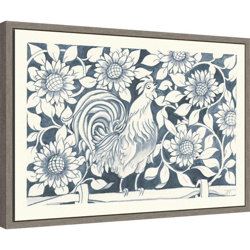 Amanti Art Farm Life I Rooster by Miranda Thomas Canvas Wall Art Print Framed 23 x 16-in. in Sylvie Graywash