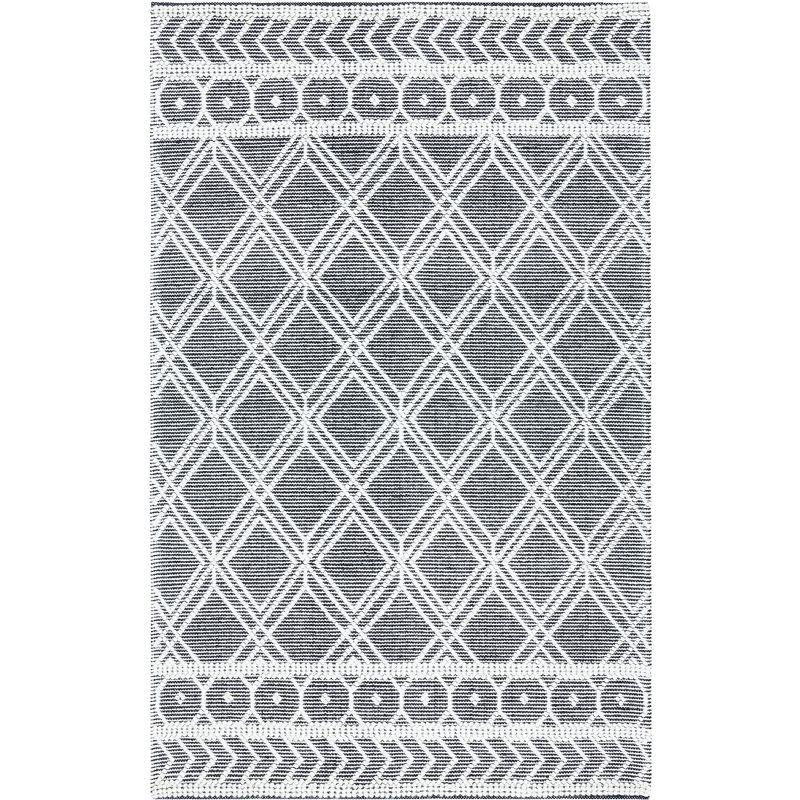 Natura Black and Ivory Hand-Tufted Wool Area Rug