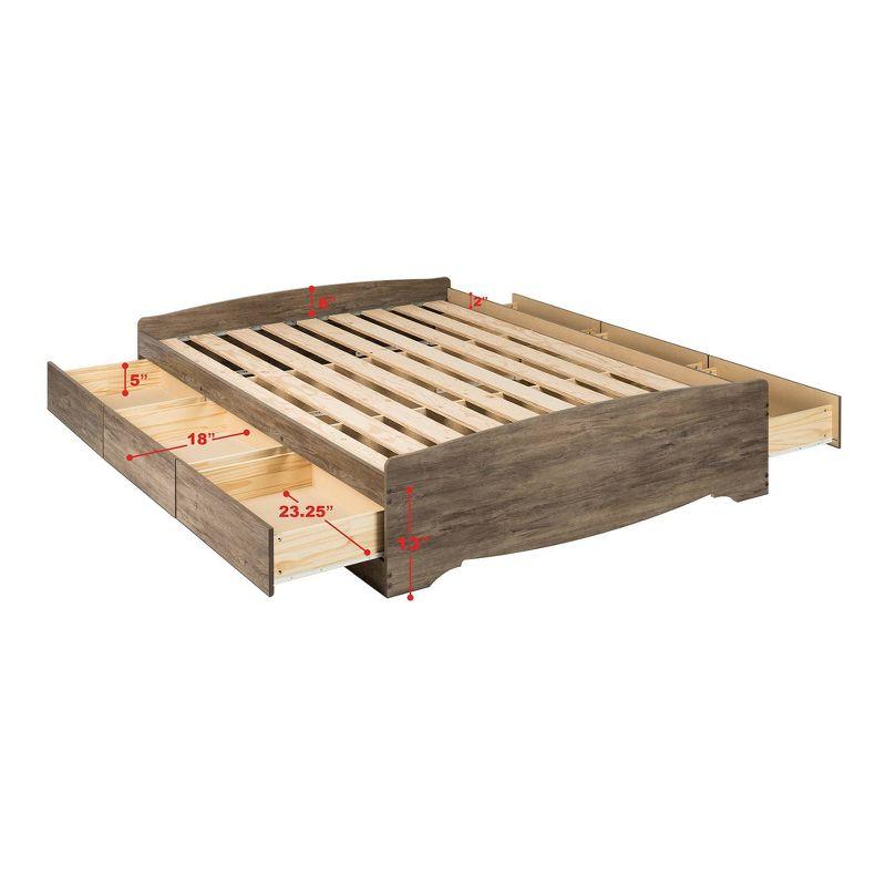 Mate's Platform Storage Bed with 6 Drawers - Prepac