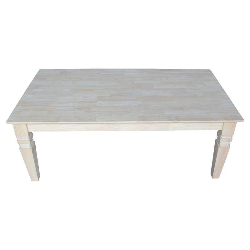 International Concepts Java Coffee Table: Farmhouse Style, Hardwood Frame, Spot Clean, 18" High