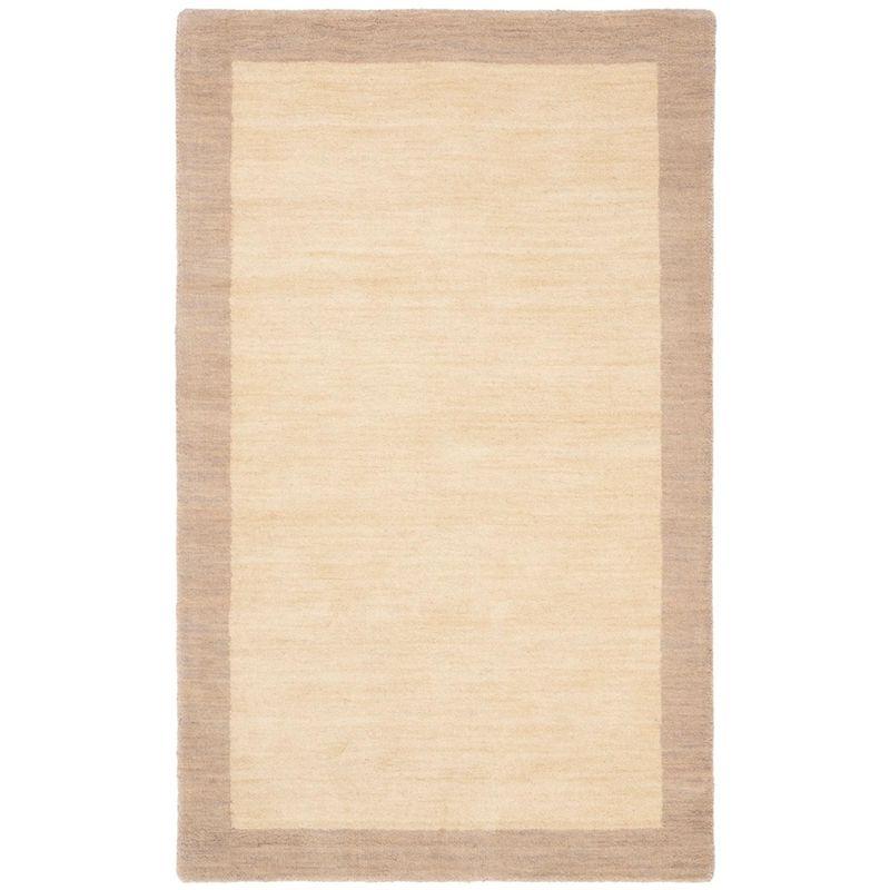 Ivory Wool Hand-Knotted Reversible 3' x 5' Area Rug