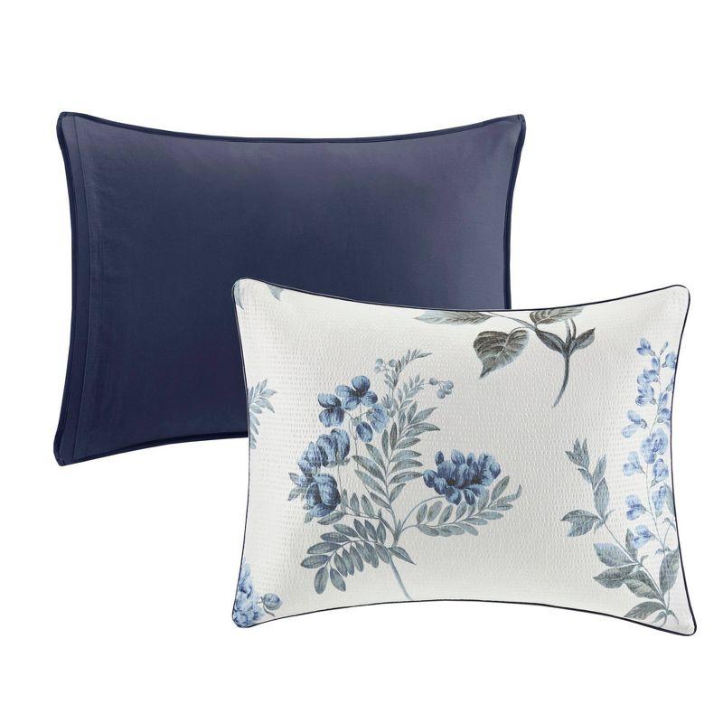 Benita 7pc Printed Seersucker Comforter Set Blue