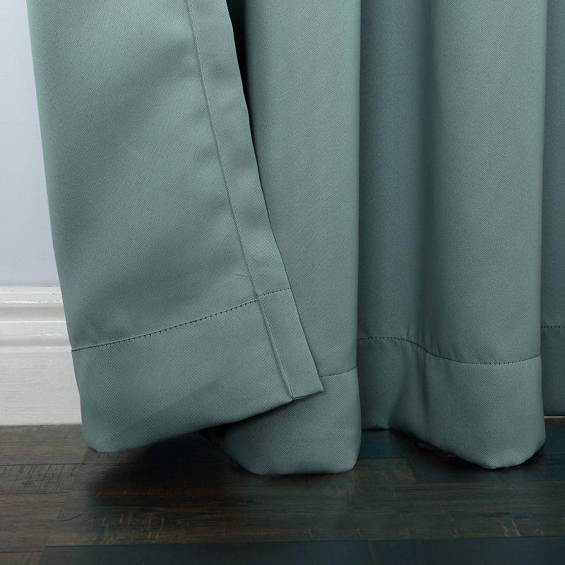 100"x84" Sun Zero Blackout Kenneth Extra-Wide Grommet Sliding Patio Door Curtain Panel Mineral: Energy Efficient, Noise Reduction