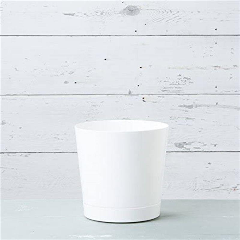 Novelty Manufacturing Majestic Full Depth Round Cylinder Pot, White, 12"