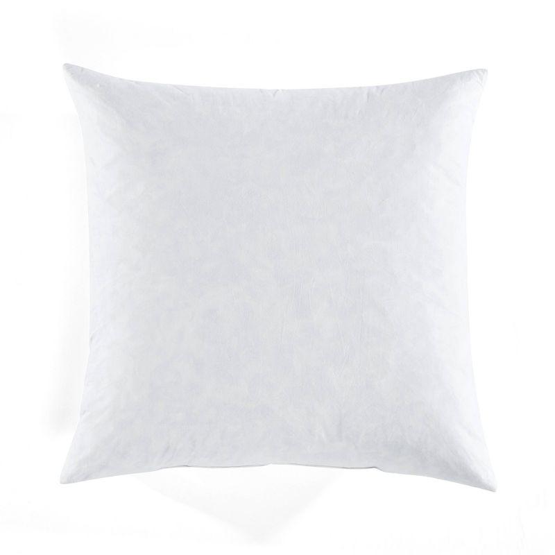 Luxurious White Cotton Feather Down 21" Throw Pillow Insert