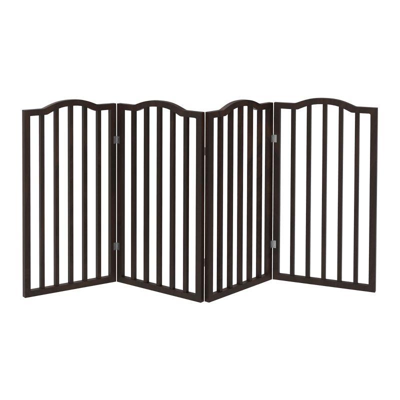 Pet Adobe Freestanding Pet Gate for Dogs and Cats - Dark Brown