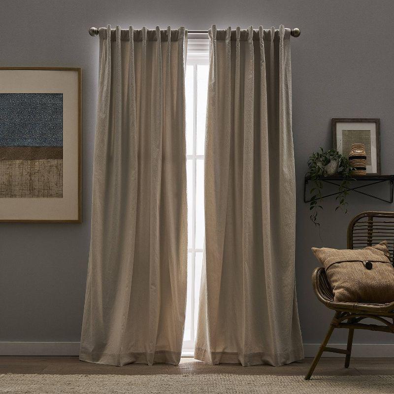 Peri Home Cotton Blend Room Darkening Curtains / Drapes Pair (Set of 2)