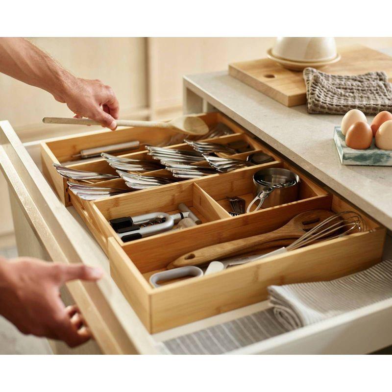 Joseph Joseph DrawerStore Bamboo Expandable Cutlery, Utensil and Gadget Organizer