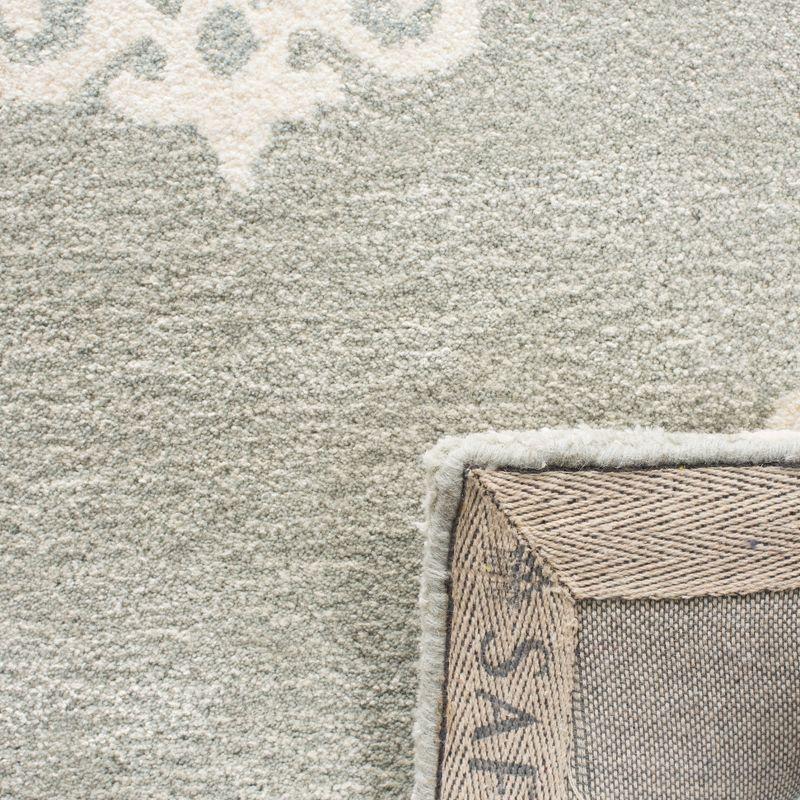 Soho SOH724 Hand Tufted Indoor Area Rug - Grey/Ivory - 4'x4' - Safavieh