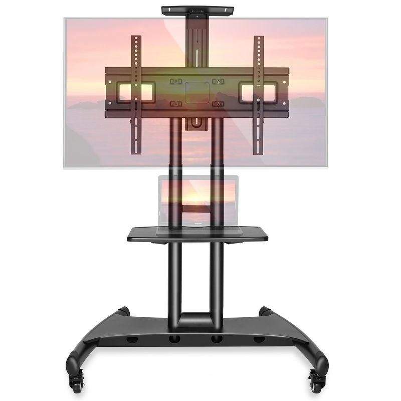 Adjustable Mobile TV Stand with Locking Wheels for 40-65" Screens