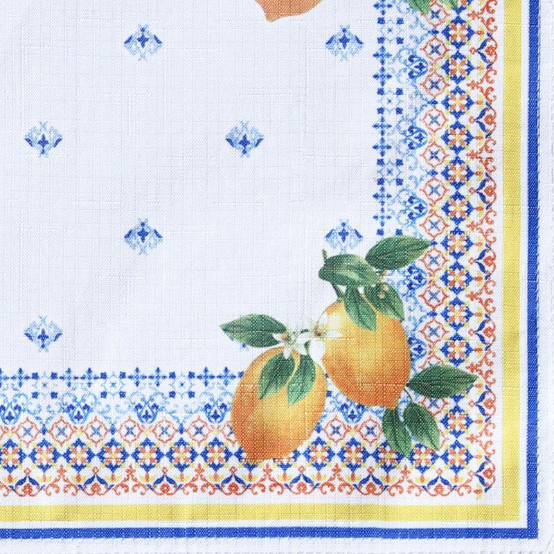 Lark Manor™ Ariatna Capri Lemon Double Border Tablecloth