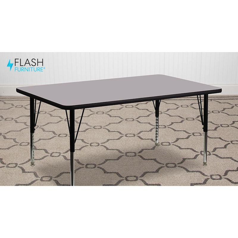 Goddard 24''W x 48''L Rectangular HP Laminate Activity Table - Adjustable Legs