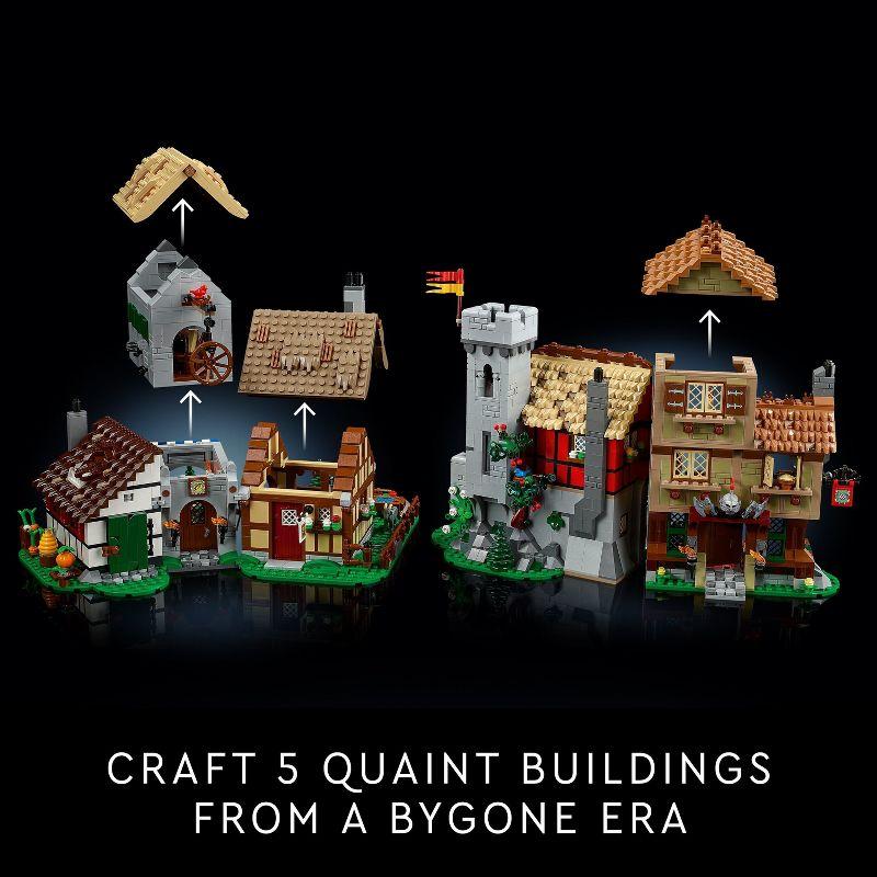 LEGO Icons Medieval Town Square Build and Display Castle Set 10332