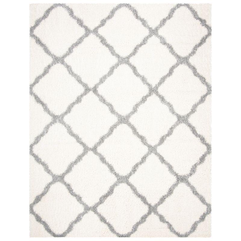 Parma Shag PMA521 Power Loomed Indoor Area Rug - 9'x12' - Cream/Grey - Safavieh