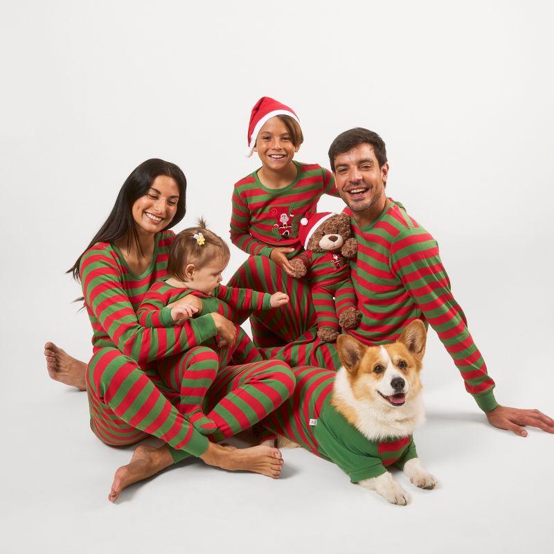 Leveret Matching Family Christmas Pajamas Red and Green Striped