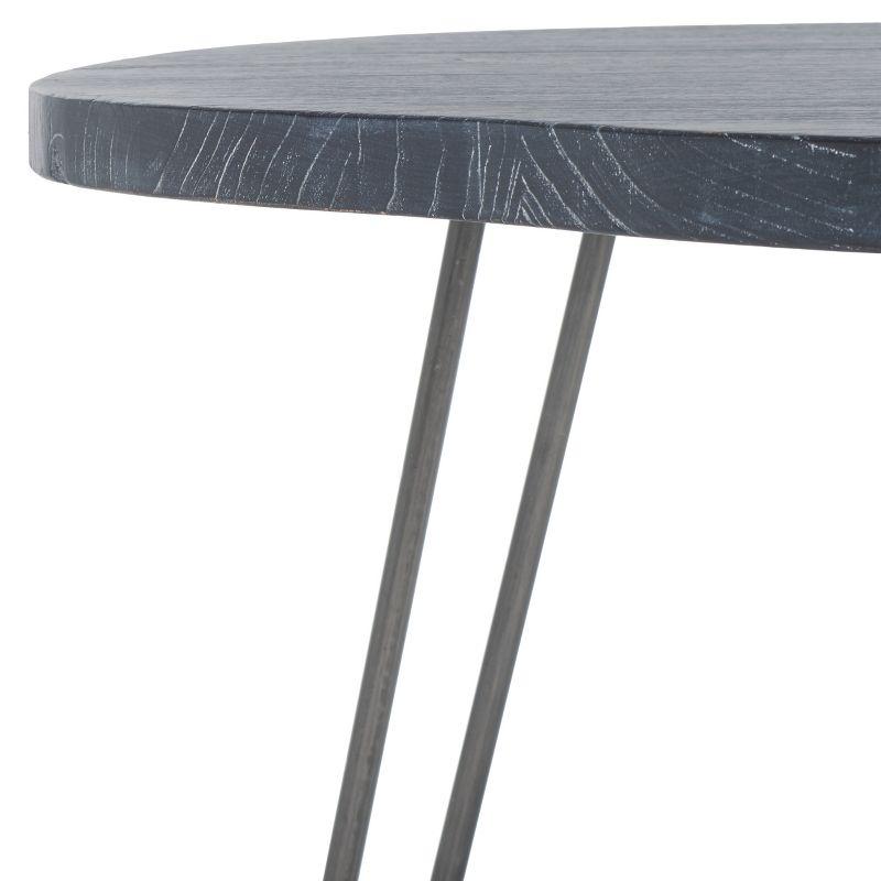 Mindy Dining Table - DTB6500B - Black/White Wash Distress - Safavieh