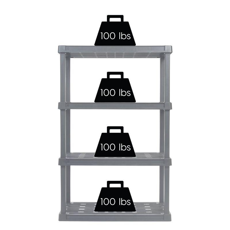 35.88'' W Plastic Shelving Unit