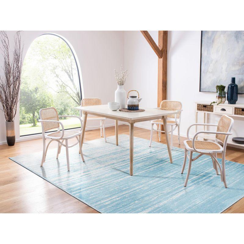 Adirondack ADR113 Non-Shedding Power Loomed Indoor Area Rug - Aqua/Ivory - 6'7"x6'7" - Safavieh