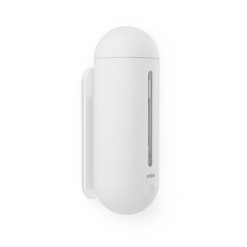 White Wall-Mounted Soft-Touch Soap Dispenser