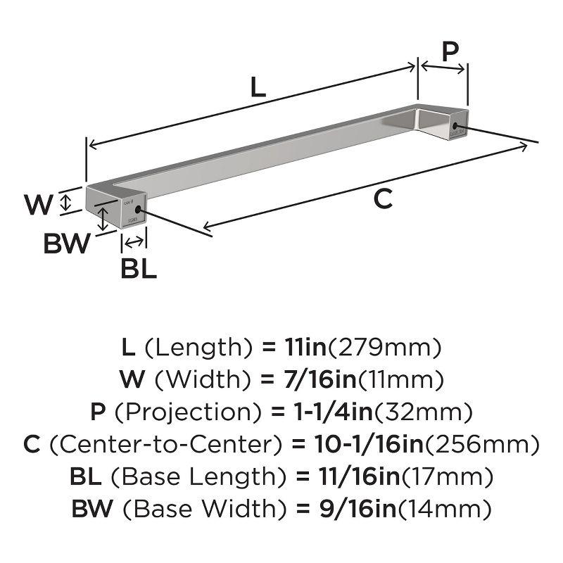 Amerock Blackrock 10-1/16 inch (256mm) Center-to-Center Polished Chrome Cabinet Pull