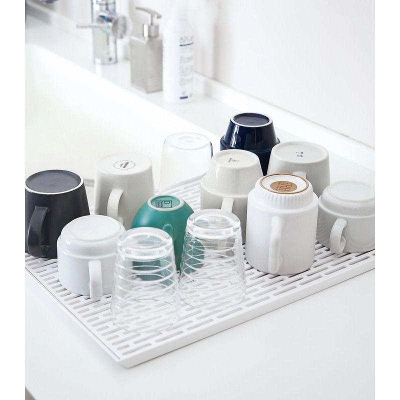 Yamazaki Home Yamazaki Home Sink-Side Draining Mat - Kitchen Dish Rack Tray Drainer, Plastic
