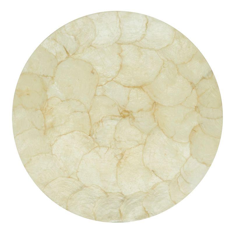 Talaria 50% Capiz Shell - 50% Resin No Pattern Round Placemat