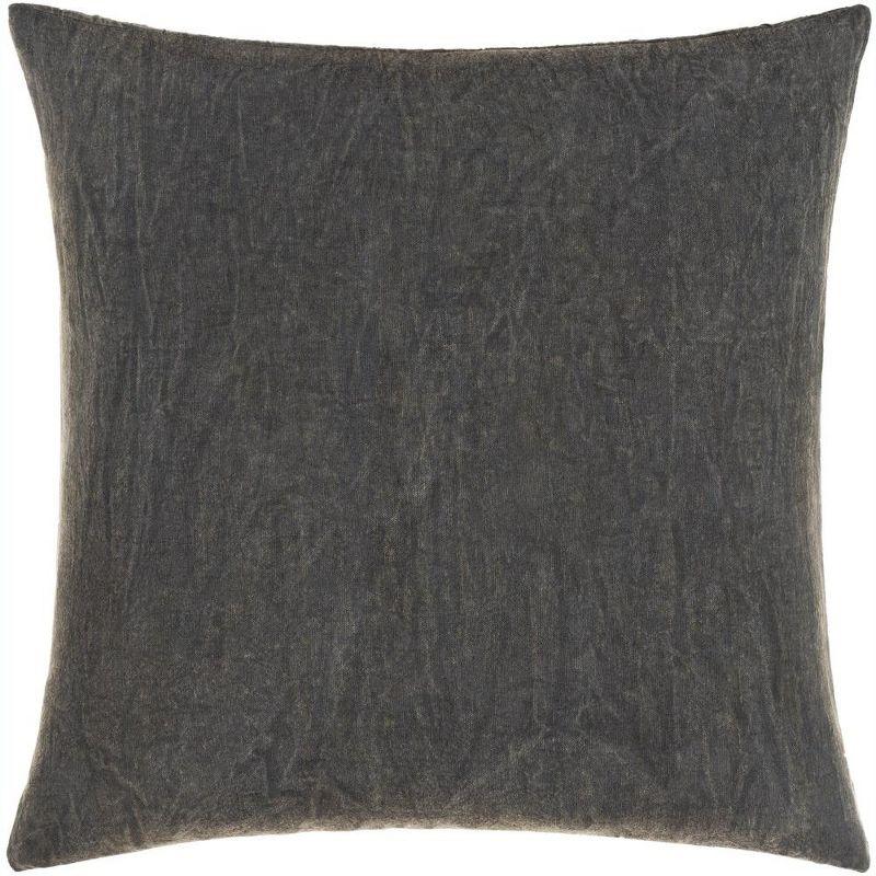 Mark & Day Grobraming 18"H x 18"W Square Pillow Cover No Insert Cottage Medium Gray Throw Pillow