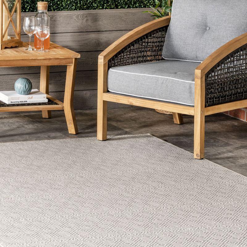 Nuloom Paloma Abstract Geometric Indoor and Outdoor Area Rug 8x10, Gray