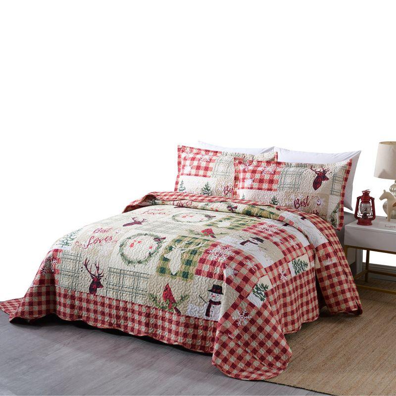MarCielo Marcielo Lightweight All Season Reversible Comforter Quilt Set with Shams