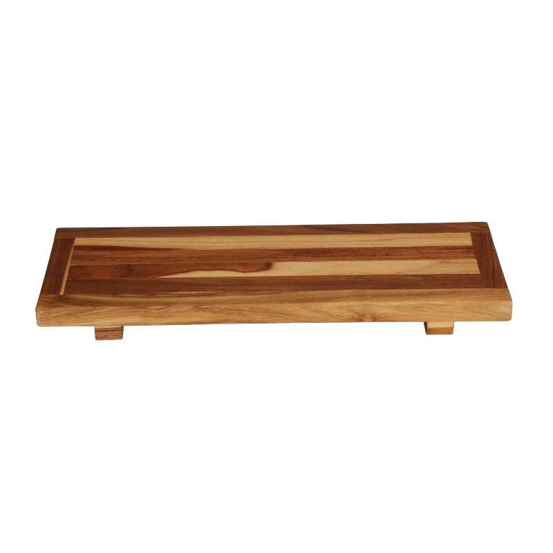 29"x2" Eleganto Teak Wood Bathtub Storage Caddy Natural - EcoDecors