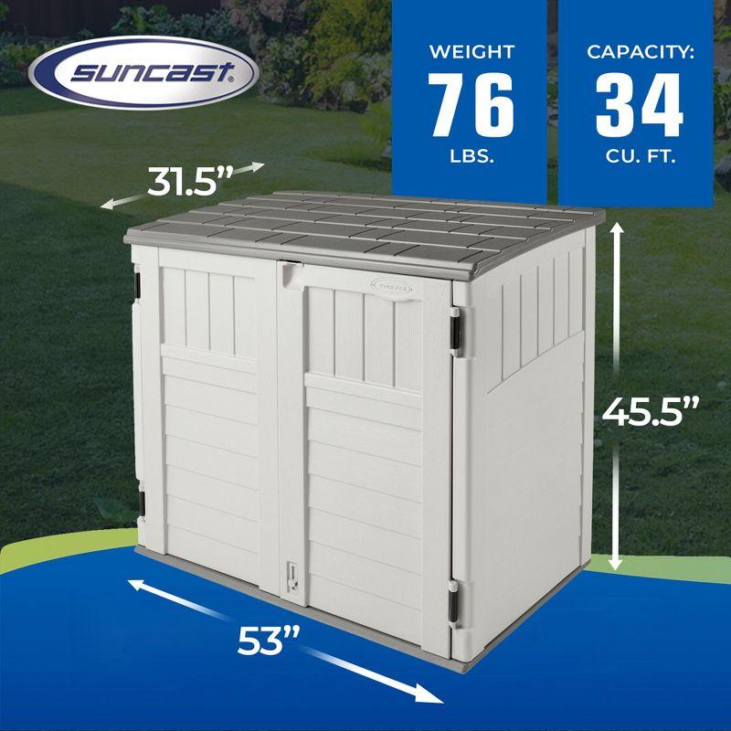 Suncast Outdoor Resin Horizontal Storage Shed
