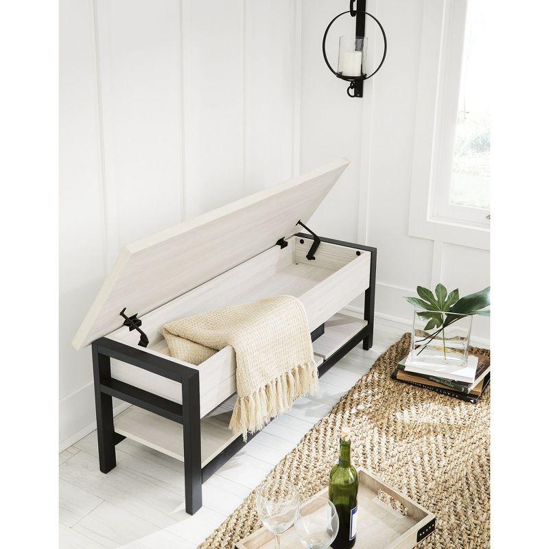 Signature Design by Ashley Casual Rhyson Storage Bench  White