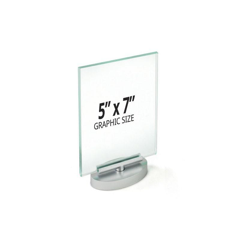 Azar Displays Two-Sided Revolving Acrylic Sign Holder Frame 5"W X 7"H