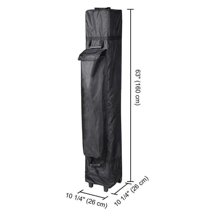 Black 1680D Oxford Wheeled Canopy Carry Bag for 10x10ft