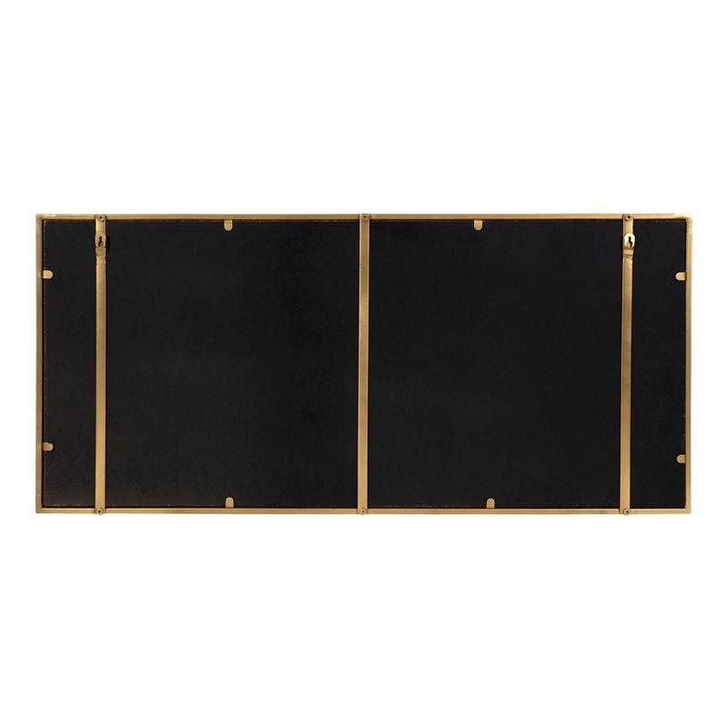 18" x 40" Jackson Metal Frame Mirror with Shelf Gold - Kate & Laurel All Things Decor: Chic Rectangle, No Assembly Required