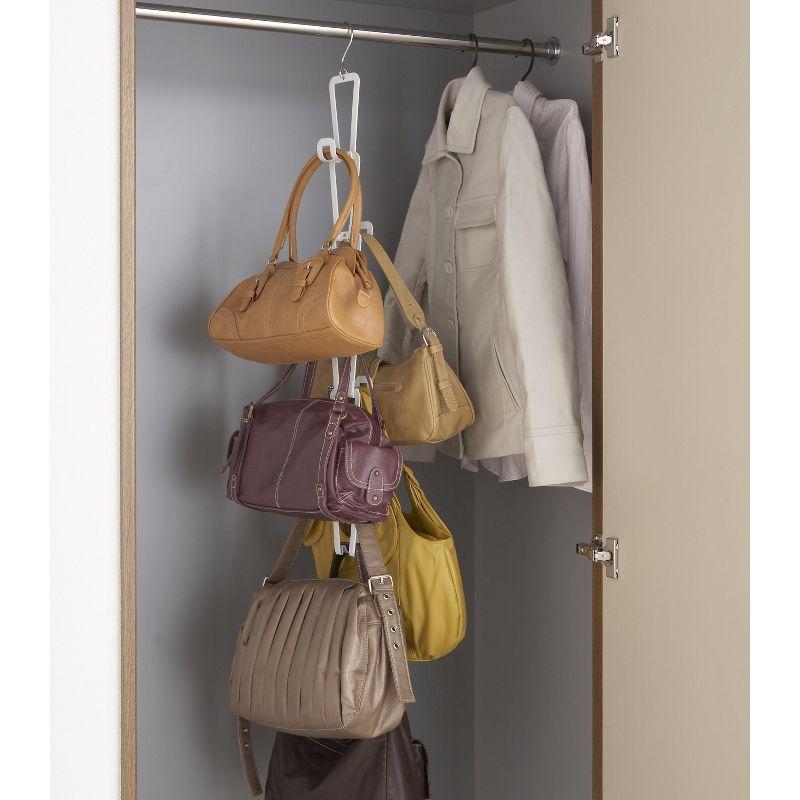 Yamazaki Home Chain Link Bag Holder - Closet Storage Hanging Organizer Rack, Steel
