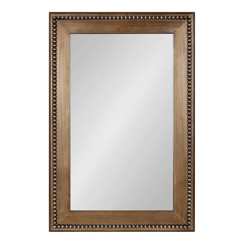 24" x 36" Strahm Wood Framed Wall Mirror Rustic Brown - Kate & Laurel All Things Decor: Modern Rectangle, No Assembly Required