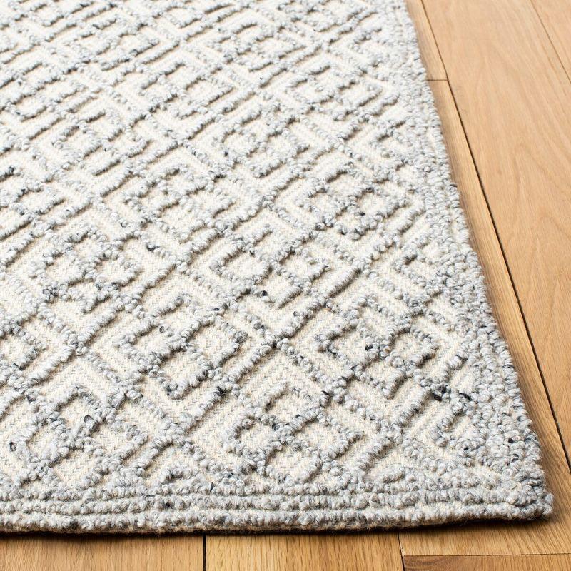 Gray Hand-Tufted Wool and Viscose 8' x 10' Rug