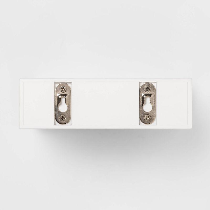 5pc Modern Wall Shelf Set White - Threshold™: MDF Composite, Open Design, Includes Mounting Hardware