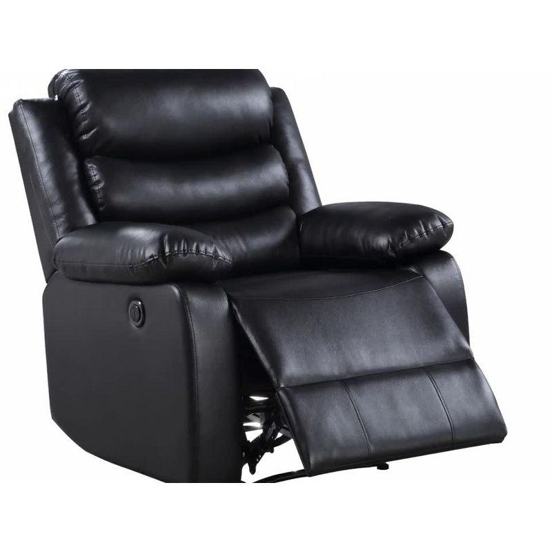 39" Eilbra PU Recliner Sofa Black- Acme Furniture