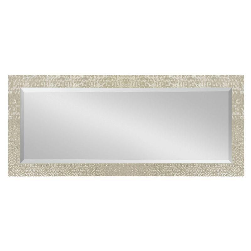 18" x 50" Coolidge Framed Beveled Decorative Wall Mirror Gold - Kate & Laurel All Things Decor: Champagne Finish, Textured