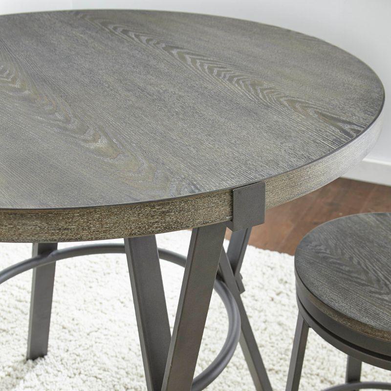 Portland Round Counter Table Gray - Steve Silver Co.