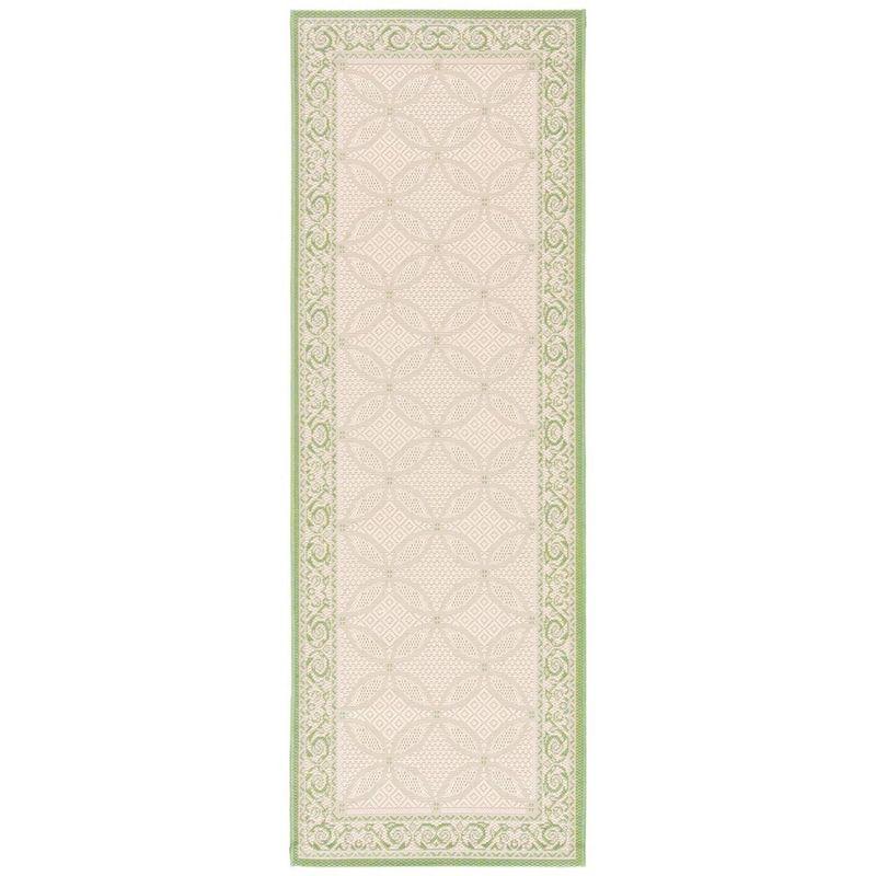 Safavieh Courtyard 27'' Natural/Olive Synthetic Indoor/Outdoor Runner Rug