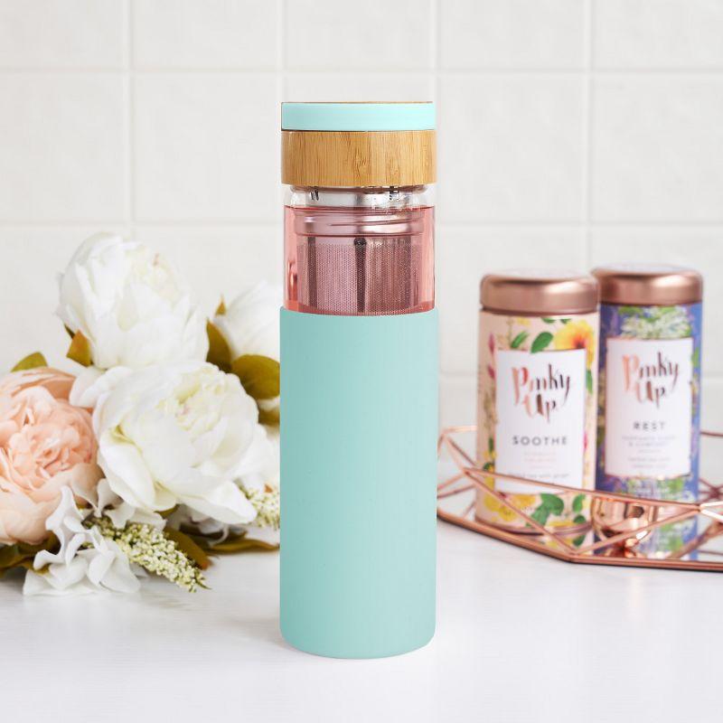 Pinky Up Dana Glass Travel Infuser Mug in Lavender