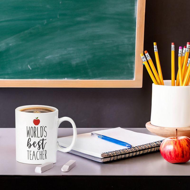 Red Apple World's Best Teacher Ceramic Coffee Mug