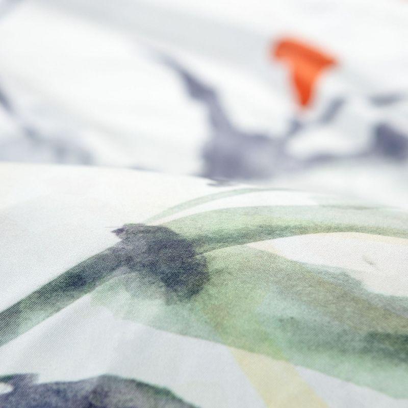 Chanasya Watercolor Duvet Percale Abstract Duvet Cover Set