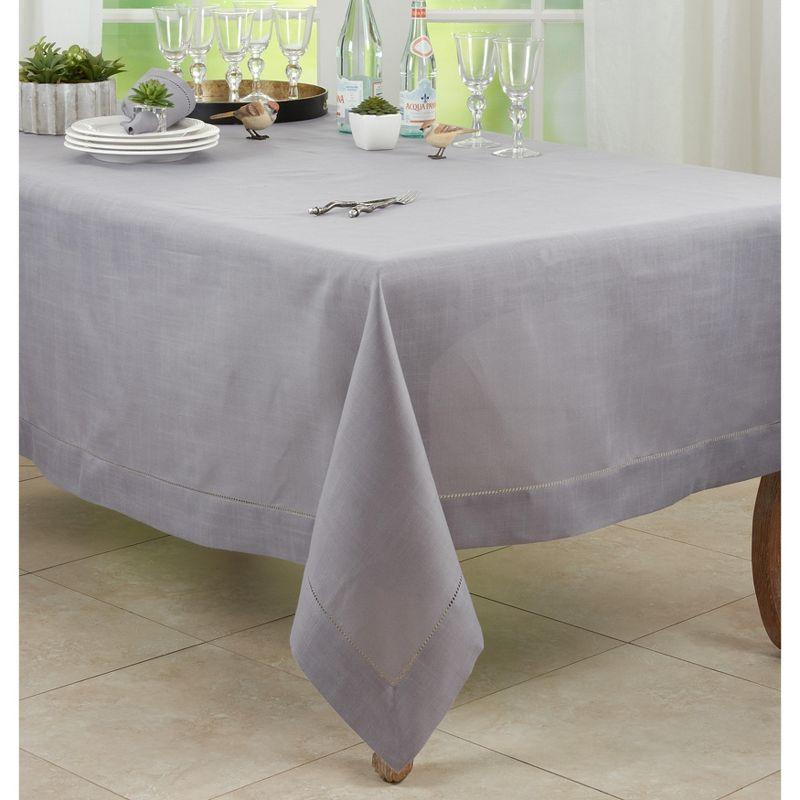Saro Rochester Collection Solid Color Square Tablecloth