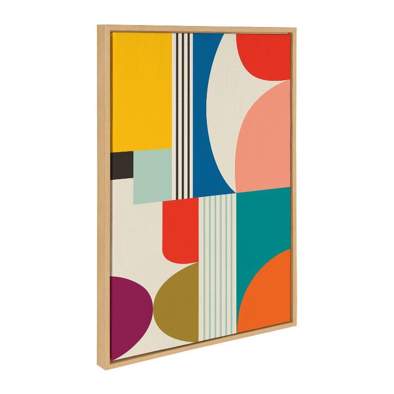 Kate and Laurel Sylvie Mid Century Modern Pattern Framed Canvas by Rachel Lee of My Dream Wall