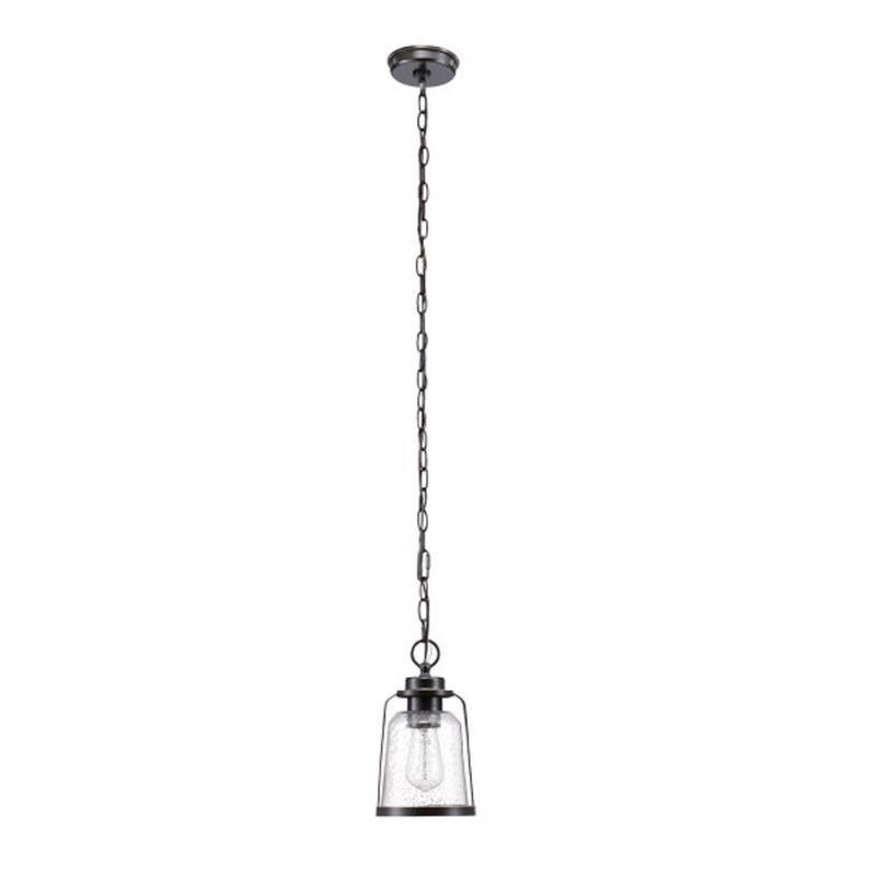 Roth 1-Light Oil Rubbed Bronze Vintage Glass Pendant